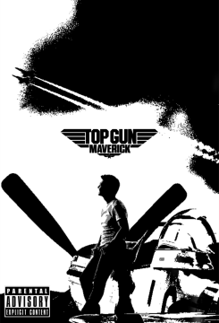 Capa editada do filme Top Gun Maverick